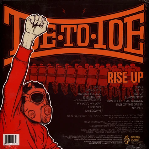 Toe To Toe - Rise Up Orange Vinyl Edition