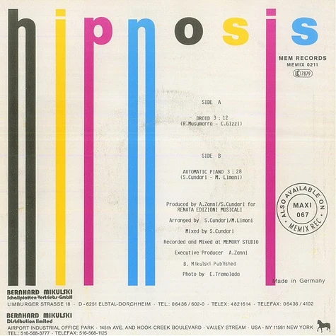 Hipnosis - Droid / Automatic Piano