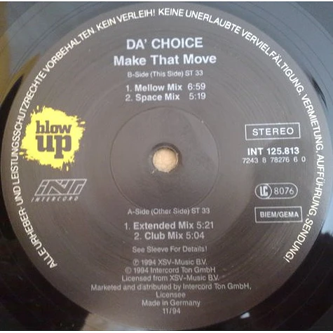 Da' Choice - Make That Move