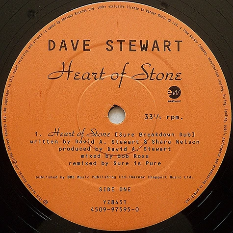 David A. Stewart - Heart Of Stone (The 'Sure Is Pure' Remixes)