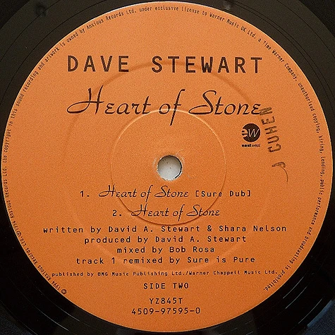 David A. Stewart - Heart Of Stone (The 'Sure Is Pure' Remixes)