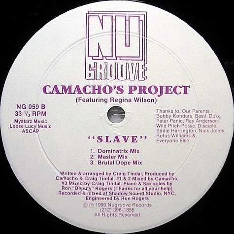 Camacho's Project Featuring Regina Wilson - Slave