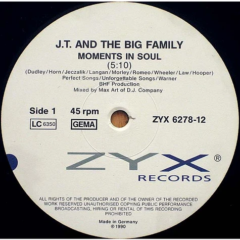 J.T. And The Big Family - Moments In Soul