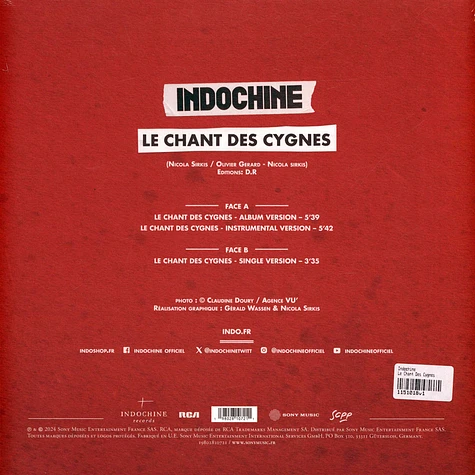 Indochine - Le Chant Des Cygnes