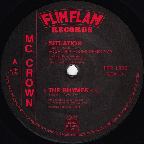 MC Crown Featuring Rhythem System - Situation (New Hip House Remix)