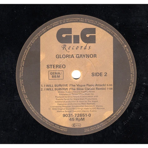 Gloria Gaynor - I Will Survive (The Classic & Vogue Remixes)