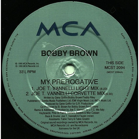 Bobby Brown - My Prerogative (The Joe T. Vannelli Mixes)