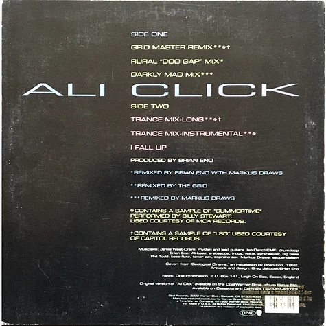 Brian Eno - Ali Click