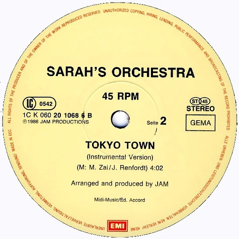 Sarah - Tokyo Town (Extended Geisha-Mix)