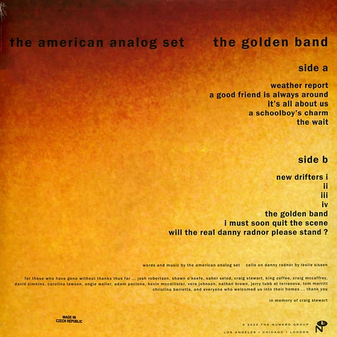 The American Analog Set - The Golden Band Weather Report Yellow Color Vinyl Edition