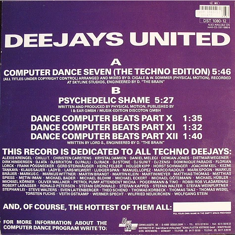 Deejays United - Computer Dance Seven