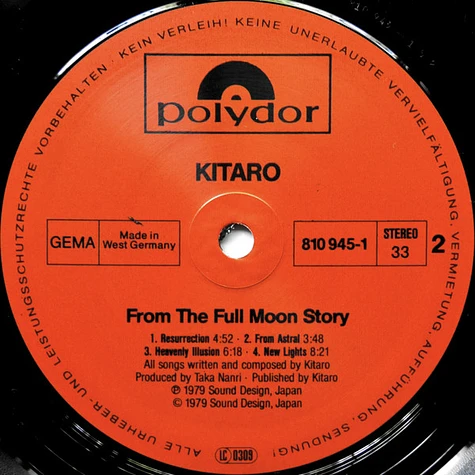 Kitaro - From The Full Moon Story