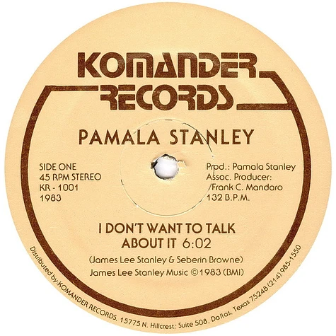 Pamala Stanley - I Don't Want To Talk About It