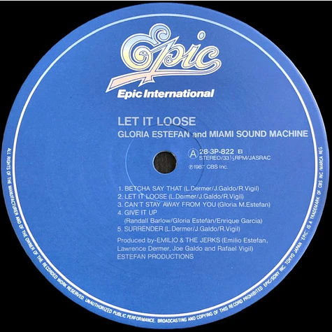 Miami Sound Machine - Let It Loose