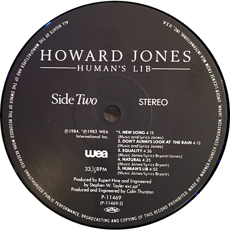 Howard Jones - Human's Lib