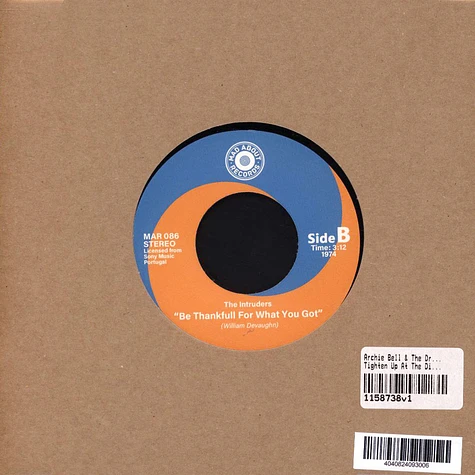Archie Bell & The Drells, The Intruders / Tighten Up At The Disco b/w Be Thankful For What You Got Archie Bell & The Drells, The Intruders / Tighten Up At The Disco b/w Be Thankful For What You Got