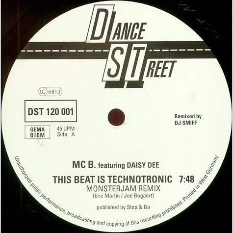 MC B Featuring Daisy Dee - This Beat Is Technotronic (Remix By DJ Smiff)