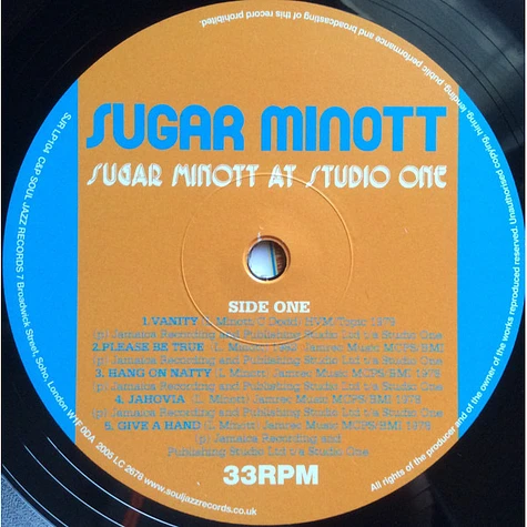 Sugar Minott - Sugar Minott At Studio One