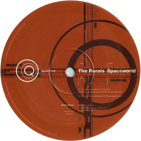 The Rurals - Spaceworld / Gotta Have