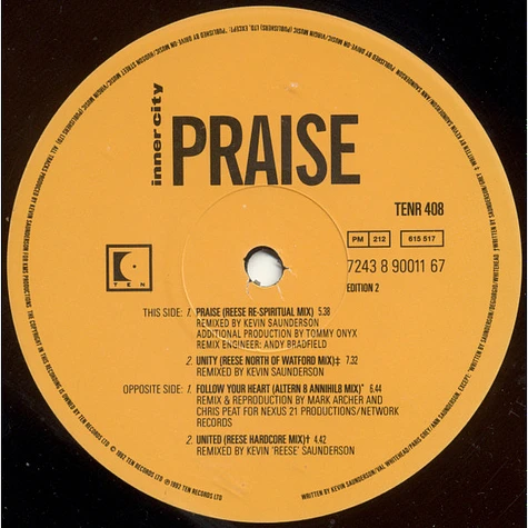 Inner City - Praise (Edition 2)