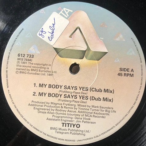 Titiyo - My Body Says Yes