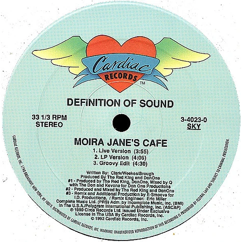 Definition Of Sound - Moira Jane's Café