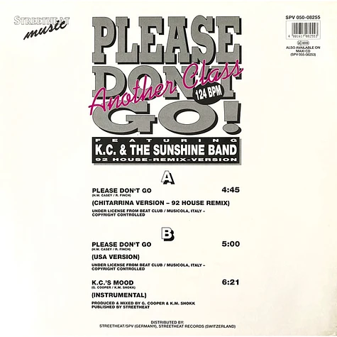 Another Class Featuring KC & The Sunshine Band - Please Don't Go (92 House-Remix-Version)