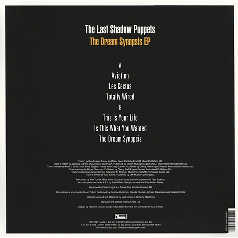 The Last Shadow Puppets - The Dream Synopsis EP