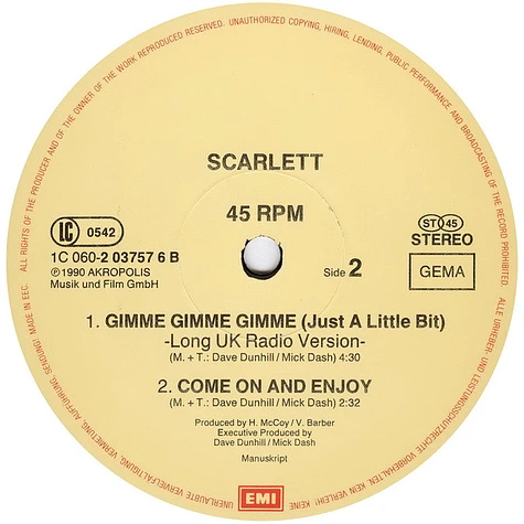 Scarlett - Gimme Gimme Gimme (Just A Little Bit)