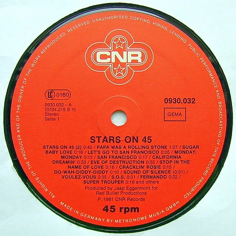 Stars On 45 - Stars On 45 Vol. 2 (Special Long Version)