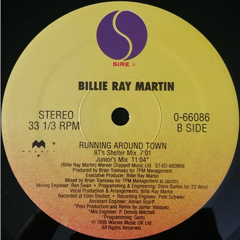 Billie Ray Martin - Running Around Town