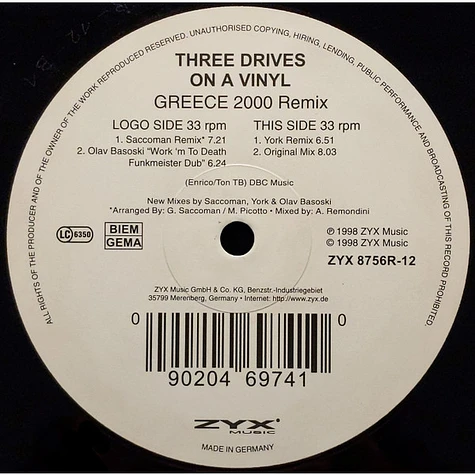 Three Drives - Greece 2000 Remix