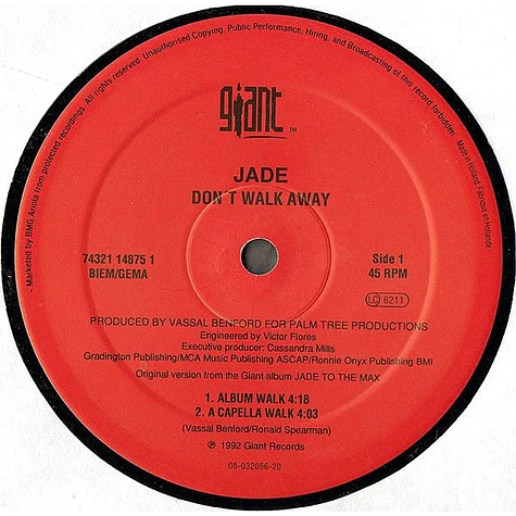 Jade - Don't Walk Away