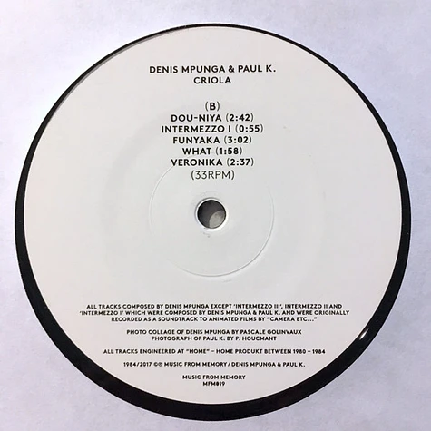 Denis Mpunga & Paul K. - Criola