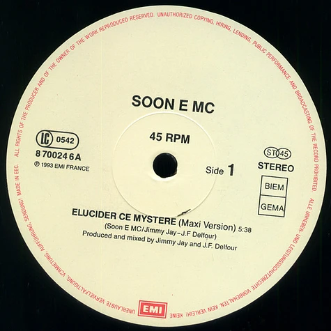 Soon E MC - Élucider Ce Mystère