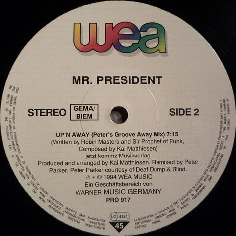 Mr. President - Up'n Away (House Remixes)