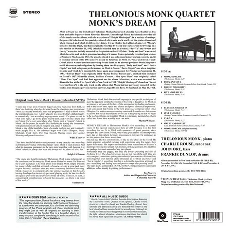 The Thelonious Monk Quartet - Monk’s Dream