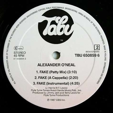 Alexander O'Neal - Fake (Extended Version)