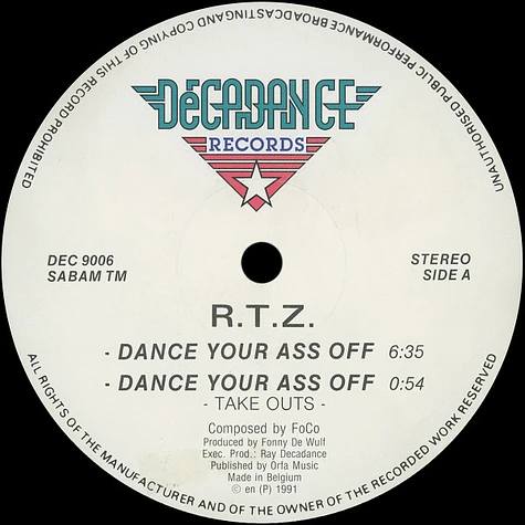 R.T.Z. - Dance Your Ass Off