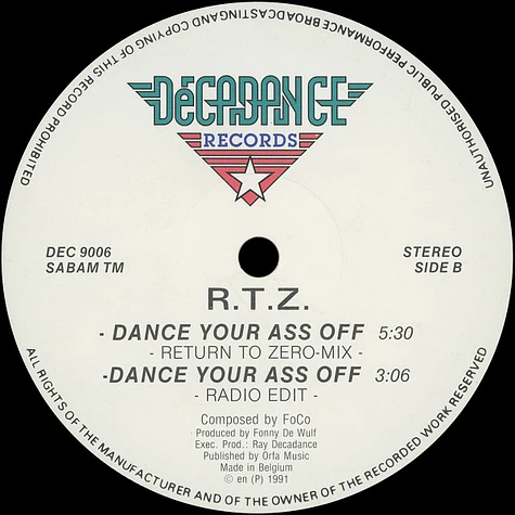 R.T.Z. - Dance Your Ass Off