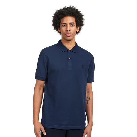 Fred Perry Plain Fred Perry Shirt Dark Carbon Black HHV