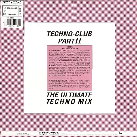 V.A. - Techno-Club Part II (The Ultimate Techno Mix)