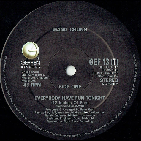 Wang Chung - Everybody Have Fun Tonight