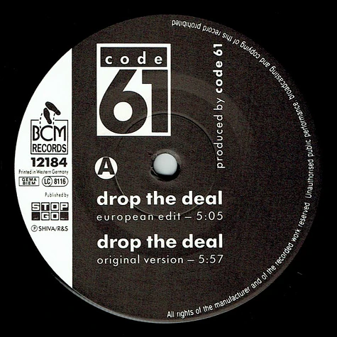 Code 61 - Drop The Deal (Remix)