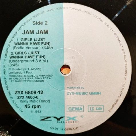 Jam Jam - Girls (Just Want To Have Fun)