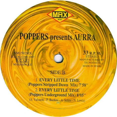 Poppers Presents Aura - Every Little Time