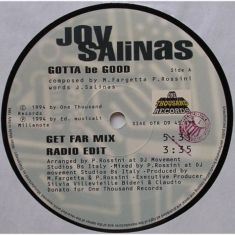 Joy Salinas - Gotta Be Good