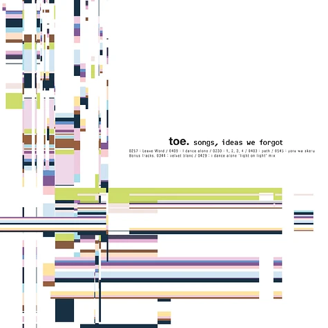 Toe - Songs Ideas We Forgot "Eraser Smudge" Vinyl Edition