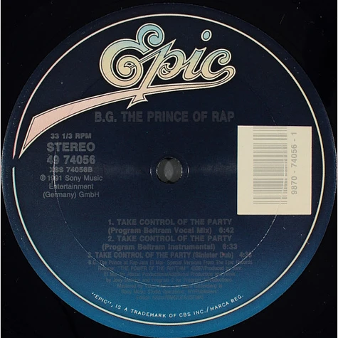 B.G. The Prince Of Rap - Take Control Of The Party!