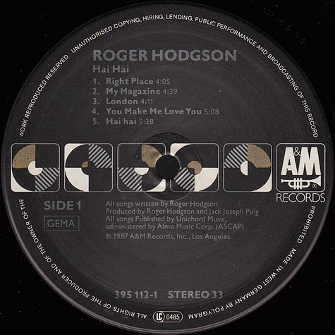 Roger Hodgson - Hai Hai